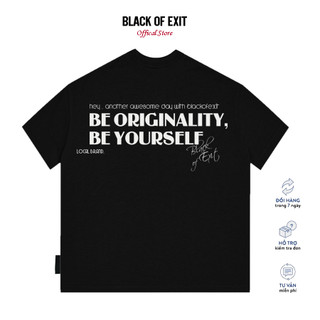 Áo thun BOXY BLACK OF EXIT Original form boxy nam nữ Local Brand