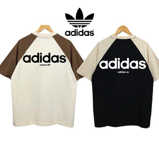 Áo thun Raglan ADIDAS biglogo phối tay cao cấp, áo phông Unisex nam nữ full bọc tag