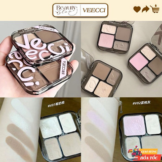 (HỎA TỐC) Bảng Phấn Tạo Khối + Bắt Sáng VEECCI Contouring