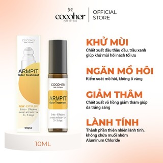  Lăn Khử Mùi Armpit COCOHER Giúp Ngăn Mồ Hôi, Khử Mùi Hôi Nách Hôi Chân 10ml