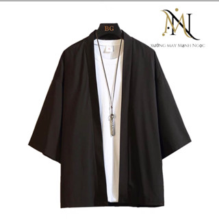 Áo cardigan nam nữ form rộng unisex kimono nhật bản trơn basic 3xl 4xl 5xl big size 80kg 90kg 100kg