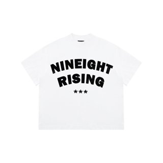 Áo thun Boxy Nineight Rising 98stu vintage 100% cotton 250gsm bo cổ dày dặn