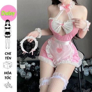 Cosplay nàng hầu gái Maid Lolita 3 màu gợi cảm - váy ngủ 2 dây hóa trang nữ hầu sexy