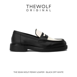 Giày Lười Nam Nữ THEWOLF SEAN PENNY LOAFER - Đen Kem
