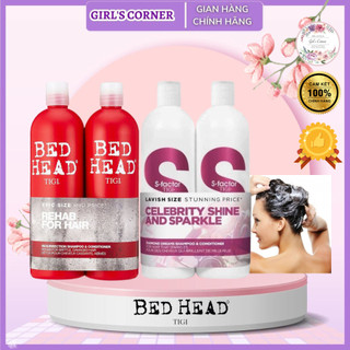 Cặp dầu gội xả tigi đỏ bed head, tigi trắng phục hồi cấp độ 3 dung tích 750ml