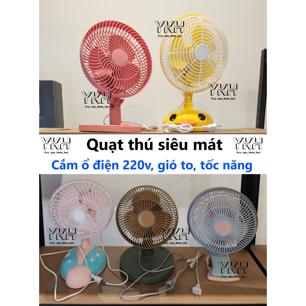 Quạt thú siêu mát, điện 220v, mini 25W