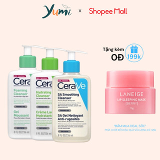 Sữa Rửa Mặt Cerave Cho Da Dầu, Da Khô, Da Nhạy Cảm