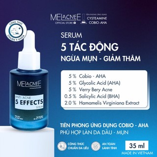 Serum ngừa mụn, giảm thâm & thông thoáng lỗ chân lông Cobio- AHA, BHA 5 tác động MELacneE Anti-Acne 5 Effects Serum 30ml