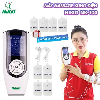 Máy massage xung điện 2 điện cực pin sạc cao cấp NK-103 - 4 miếng dán - giá rẻ