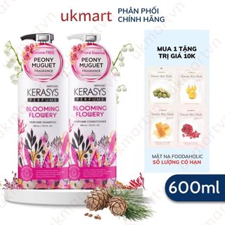 Dầu gội Dầu xả Nước Hoa Cho Tóc Khô Xơ, Chẻ Ngọn Kerasys 600ml Perfume Blooming & Flowery Rinse
