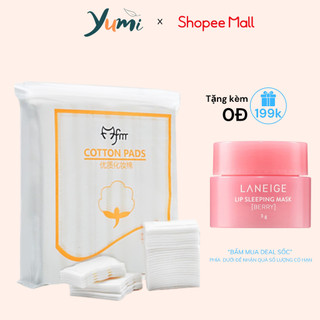Bông Tẩy Trang 3 Lớp Chất Liệu Cotton Dày Dặn Không Sơ Gói 222 Miếng Sợi Bông Tự Nhiên