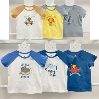Áo cộc tay raglan Lullaby NH929R cotton cho bé