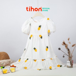 Váy cho bé gái TIHON cao cấp chất liệu thô thêu cùng họa tiết xinh xắn VT0750714