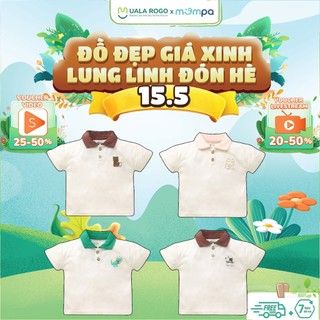 Áo cộc tay cho bé Mompa từ 1-5 tuổi vải Cotton co giãn vừa phải thoáng khí hoạ tiết đáng yêu TL05