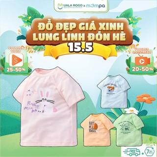 Áo cộc tay cho bé Mompa từ 6 tháng - 4 tuổi vải Petit mềm mại thấm hút co giãn 111