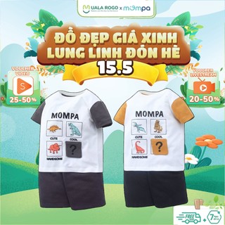 Bộ quần áo cộc tay cho bé Mompa từ 1-5 tuổi vải Cotton Actif thông thoáng thấm hút mềm mại 663