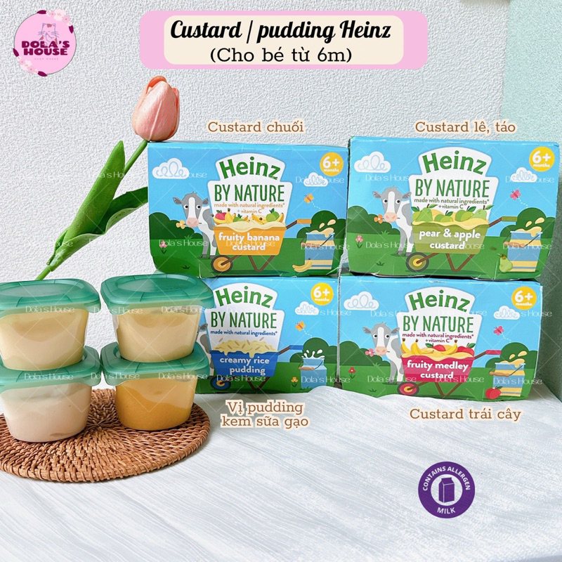 CUSTARD VÀ PUDDING HEINZ CHO BÉ TỪ 6M