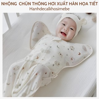 Nhộng Chũn Thông Hơi Xuất Hàn Giúp Bé Ngủ Ngon Nhiều Họa Tiết Đáng Yêu, Khóa 2 Chiều, Co Giãn Và Mềm Mát (Mới)