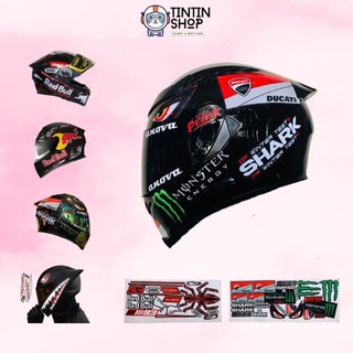 Tem decal pvc dán mũ bảo hiểm fullface chống nước