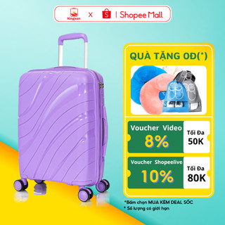 Vali Du Lịch Nhựa PP02 Cao Cấp, Vali Kéo Chống Va Đập Size 28, Bảo Hành 5 Năm