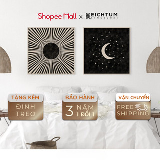 Tranh treo tường canvas tráng gương SET2 của REICHTUM - Phòng khách/ Decor nhà ngủ/ Chất liệu bền bỉ
