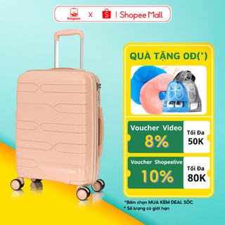 Vali Du Lịch Nhựa PP01 Cao Cấp Kingsun Vali Kéo Chống Va Đập Size 28, Bảo Hành 5 Năm