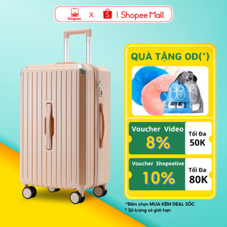 Vali kéo du lịch Kingsun vali size20/24dáng hộp Khoá Kéo KS-P37 nhựa PC +ABS cao cấp chống va đập