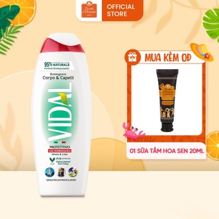 Sữa tắm gội 2 trong 1 Vidal 250ml thành phần tự nhiên dành cho cả gia đình