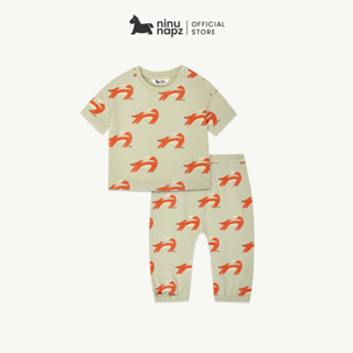  NinuNapz - Bộ áo ngắn tay quần lưng chun cao cấp cho bé từ 6M-24M - Vải sợi tre pha cotton mềm mịn êm ái 