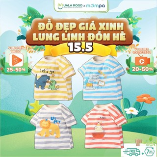 Áo cộc tay cho bé Mompa từ 1 - 5 tuổi vải Cotton Korea co giãn mềm mại thoáng khí 652