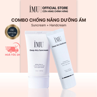 Combo Kem chống nắng iMU Deep Collagen + Kem dưỡng trắng da tay iMU Deep Airy Handcream