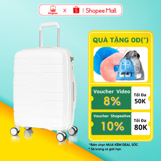 Vali Du Lịch Nhựa PP01 Cao Cấp Kingsun Vali Kéo Chống Va Đập Size 20/24, Bảo Hành 5 Năm