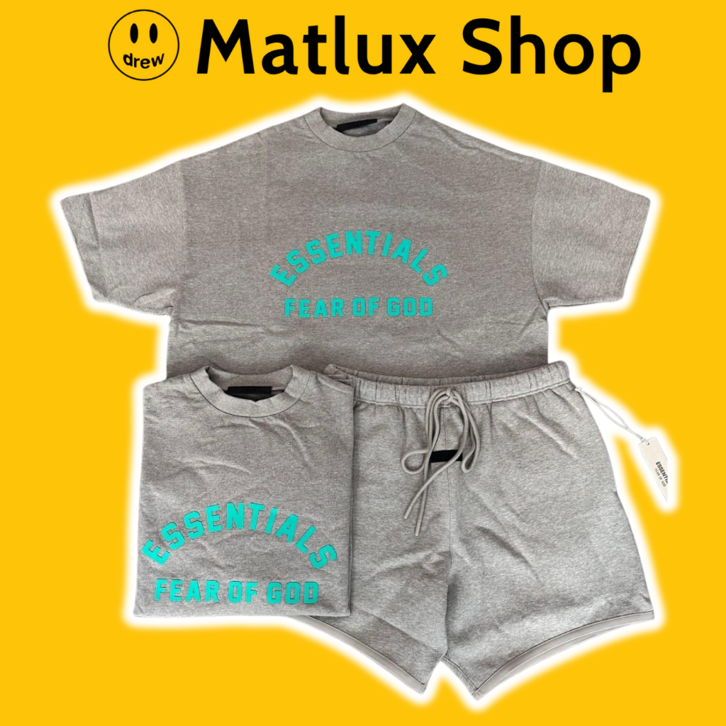 [BEST QUALITY] Áo và quần Fear Of God FOG Essentials Heavy Dark Heather cao cấp, Set đồ FOG Essentia