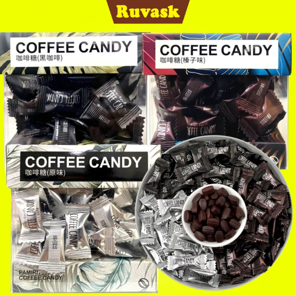 Kẹo Cà Phê Không Đường Coffee Candy Pamiriter Mix 8 Vị Nguyên Chất - Kẹo Cafe Không Đường - Bánh Kẹo Tết 2024 Ruvask