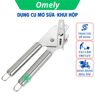 Dụng cụ khui đồ hộp mở lon đa năng inox tay cầm chống trượt