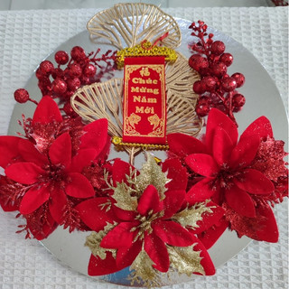 Sỉ 5 Sét trang trí tháp bánh, tháp bia, nước ngọt, oản tài lộc, giỏ quà trang trí dịp lễ Tết, Noel