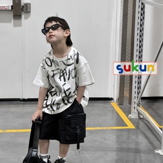 (12-40kg) Áo thun cộc tay bé trai Quảng Châu loại đẹp Áo thun trẻ em Sukun Áo phông cho bé Áo thun cho bé Áo bé trai