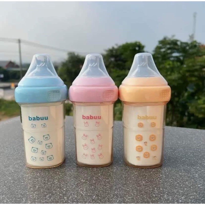 Bình sữa cổ vuông Babuu PPSU 150ml và 240ml
