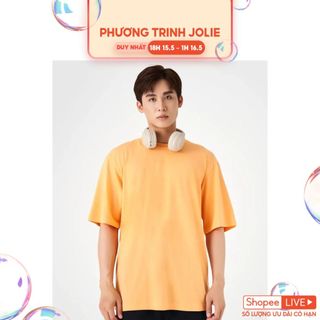  Áo phông nam CANIFA chất liệu cotton pha, cổ tròn tra bo, tay cộc, phom regular 8TS23A004