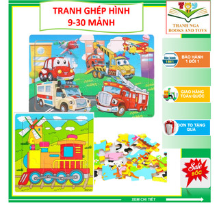 Tranh Gỗ - Bảng Ghép Hình 9 Mảnh - 30 Mảnh Nhiều Mẫu