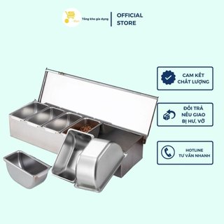 khay topping inox 6 ngăn