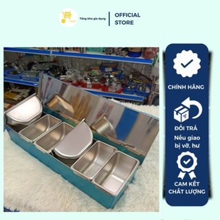 khay topping inox 6 ngăn