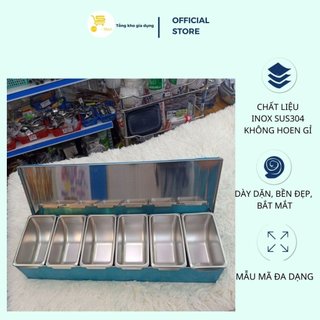 khay topping inox 6 ngăn