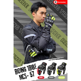 Găng tay đi mô tô xe máy Riding Tribe dài ngón gù Carbon RDT200