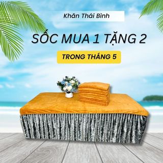 Khăn Trải Giường Spa THAI BINH 90x190cm Chất Liệu Dày Dặn, Mềm Mịn Chuyên Dùng Cho Spa Làm Đẹp