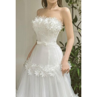 ĐẦM CÚP LƯỚI CÔNG CHÚA ĐÍNH HOA DÃ QUỲ