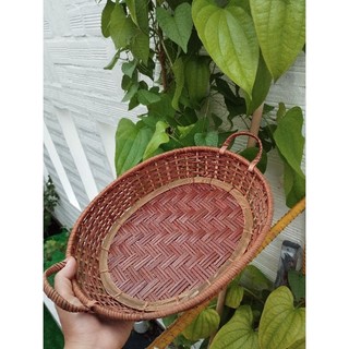 Khay mây tre, Giỏ mây nâu đựng hoa quả, bánh kẹo, rau củ