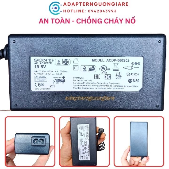 Adapter nguồn cho tivi sony 19.5V 3.05a