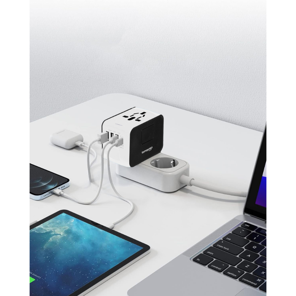 [Sạc Nhanh PD 35W] Củ Sạc Đa Năng Ổ Cắm Điện Du Lịch Tamayoko Công Suất 2000W 4 Cổng USB-C, USB | BigBuy360 - bigbuy360.vn