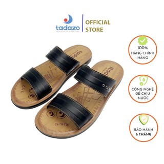 Dép da nam cao cấp Sandal đế thấp PVC, da mềm mại, đế cao su nguyên khối, khâu may chân quai siêu chắc chắn TD0879